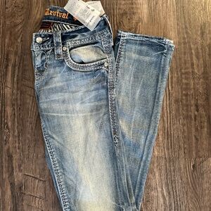 NWT Rock Revival Barbila Straight Stretch Jean